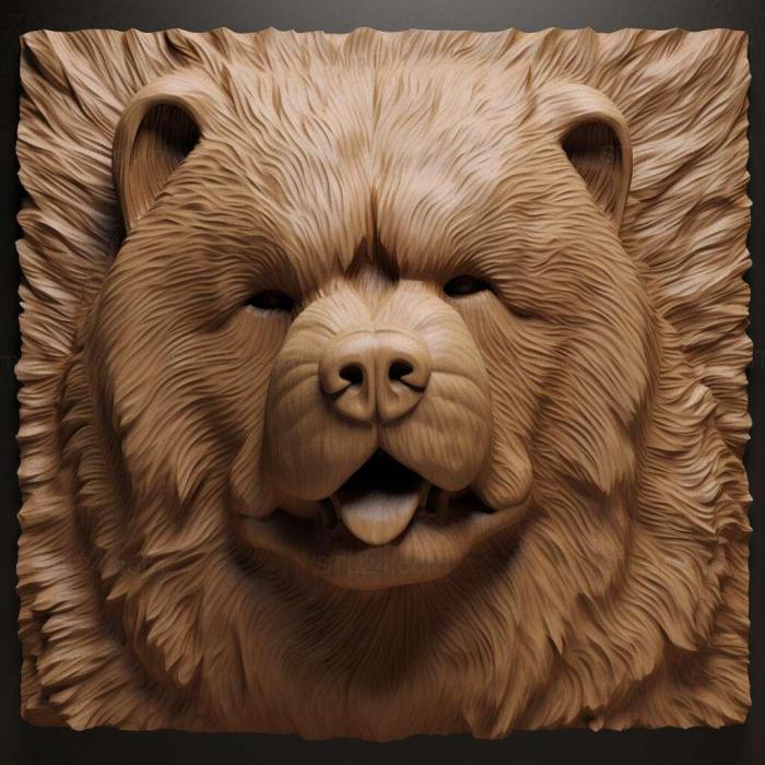 Nature and animals (Chow chow dog 1, NATURE_5277) 3D models for cnc